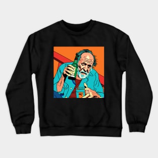 Charles Bukowski Portrait Ilustration T shirt Design Crewneck Sweatshirt